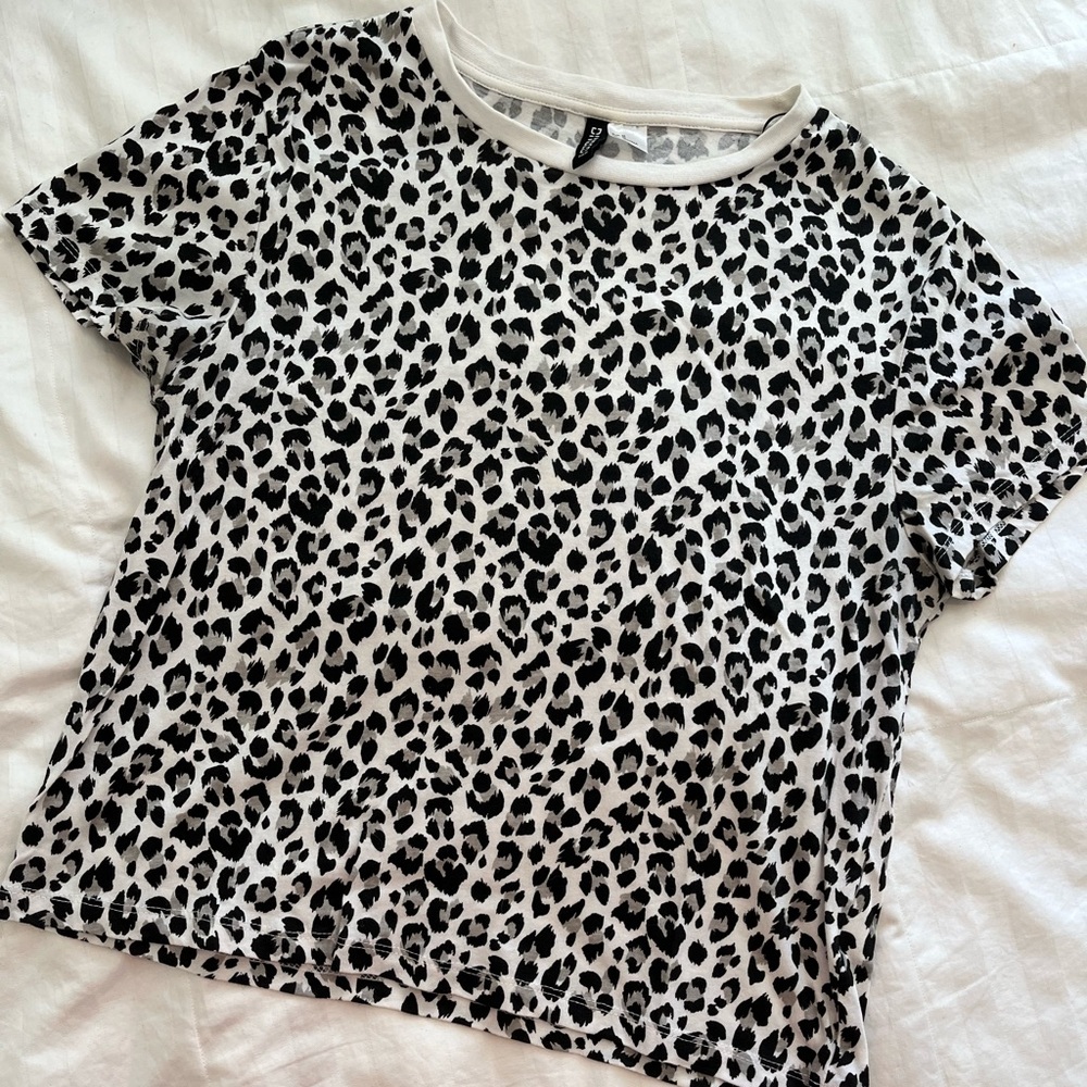 Black and White Animal Print T-Shirt